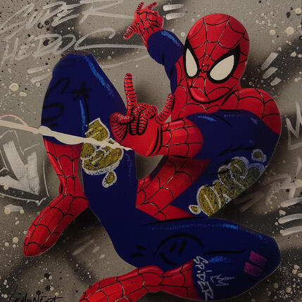 Peinture Spider-Man par Lemoine Mael | Tableau Pop-art Acrylique, Graffiti Icones Pop