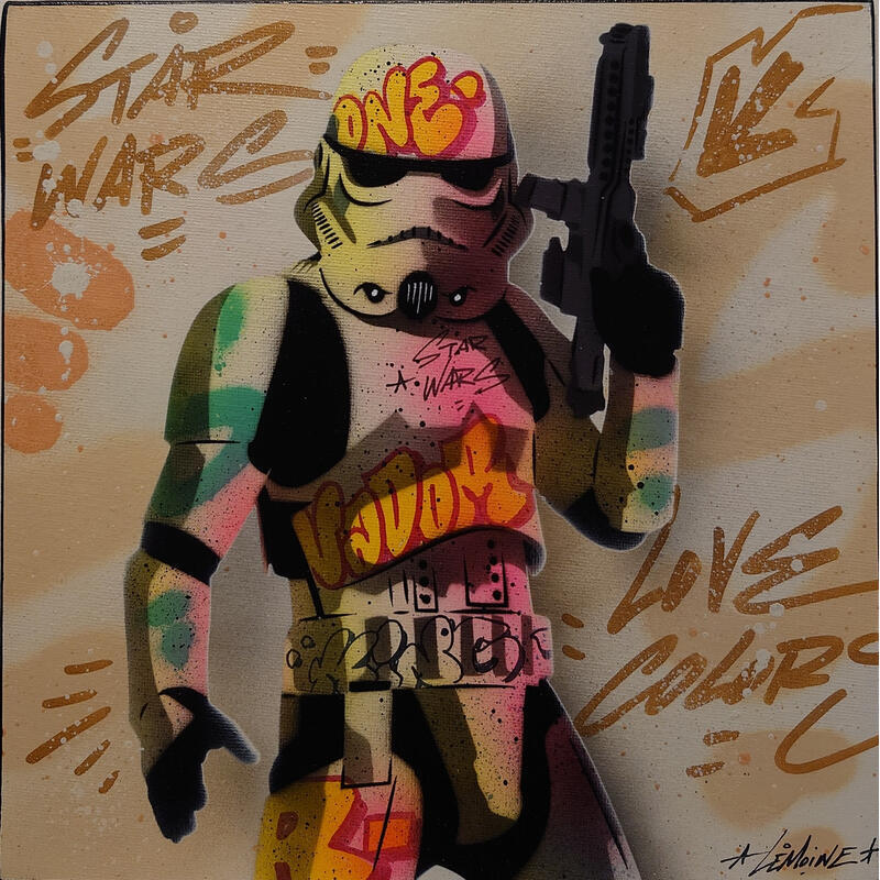 Peinture Clone 22 par Lemoine Mael | Tableau Pop-art Icones Pop Graffiti Acrylique
