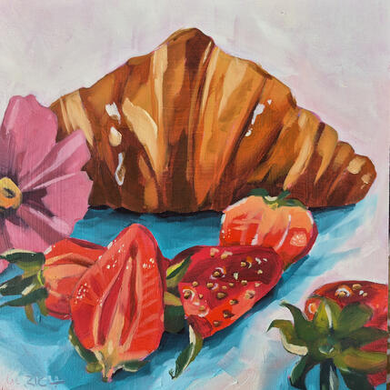 Painting all she got from the bakery by Ulrich Julia | Painting