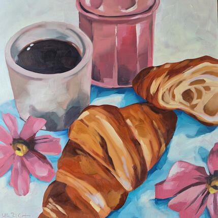 Painting a quick breakfast on the porch by Ulrich Julia | Painting