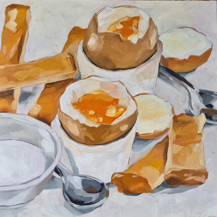 Painting a glorious breakfast by Ulrich Julia | Painting