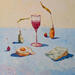 Painting L'ou ferrat by Tomàs | Painting Impressionism Still-life Oil