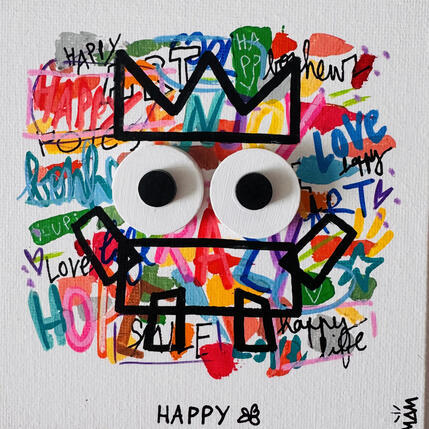 Painting HAPPY POTES by Mam | Painting Pop-art Acrylic