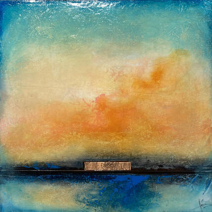 Painting Abstraction # 4975 by Hévin Christian | Painting Abstract Acrylic, Oil, Pastel Minimalist