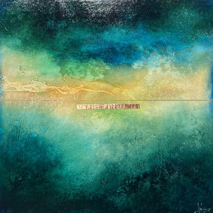 Painting Abstraction # 4976 by Hévin Christian | Painting Abstract Acrylic, Oil, Pastel Minimalist