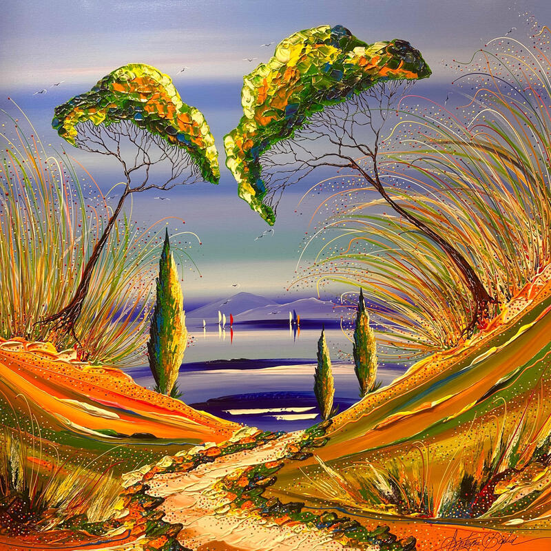 Painting Les chemins de ton désir by Fonteyne David | Painting Figurative Acrylic