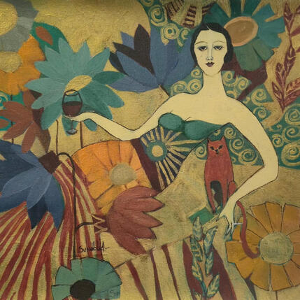 Peinture La bohème par Sundblad Silvina | Tableau Art naïf Acrylique, Pastel