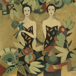 Painting Dualité Dorée by Sundblad Silvina | Painting