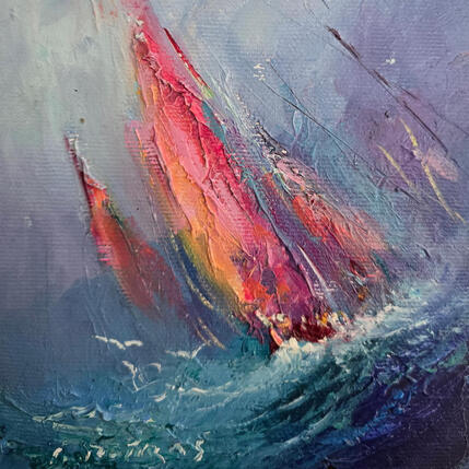 Painting Wind at Sea by Petras Ivica | Painting