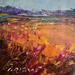 Painting Golden Field by Petras Ivica | Painting Figurative Landscapes Oil