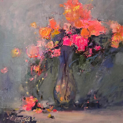 Painting Roses in Bloom by Petras Ivica | Painting