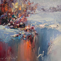 Painting Icy Reflection by Petras Ivica | Painting