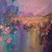 Painting Purple Twilight by Petras Ivica | Painting Figurative Landscapes Oil