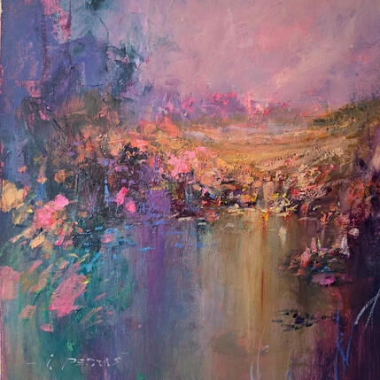 Painting Purple Twilight by Petras Ivica | Painting