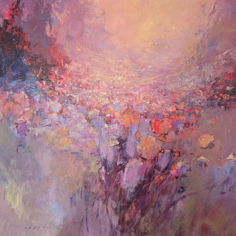 Gemälde Pink Dream von Petras Ivica | Gemälde Figurativ Landschaften Öl