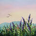 Painting Survoler la Provence by Blandin Magali | Painting Figurative Landscapes Oil