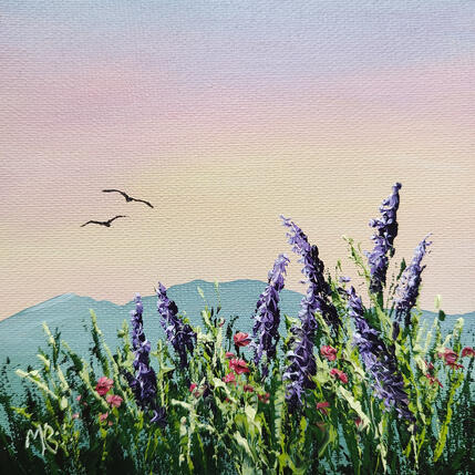 Painting Survoler la Provence by Blandin Magali | Painting Figurative Oil Landscapes
