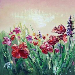 Painting Beautés florales by Blandin Magali | Painting Figurative Oil Landscapes