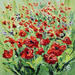 Painting Les coquelicots by Blandin Magali | Painting Figurative Landscapes Oil