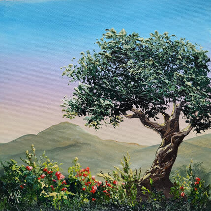 Peinture Le coin pique nique par Blandin Magali | Tableau Figuratif Huile Paysages