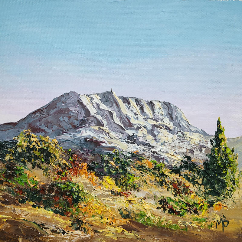 Painting Crépuscule lumineux by Blandin Magali | Painting Figurative Landscapes Oil
