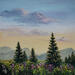Painting Randonnée silencieuse by Blandin Magali | Painting Figurative Landscapes Oil