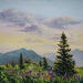 Painting Montagne enchantée by Blandin Magali | Painting Figurative Landscapes Oil