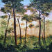 Painting Forêt Méditerranéenne by Blandin Magali | Painting Figurative Landscapes Oil