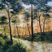 Peinture Balade réconfortante par Blandin Magali | Tableau Figuratif Paysages Huile
