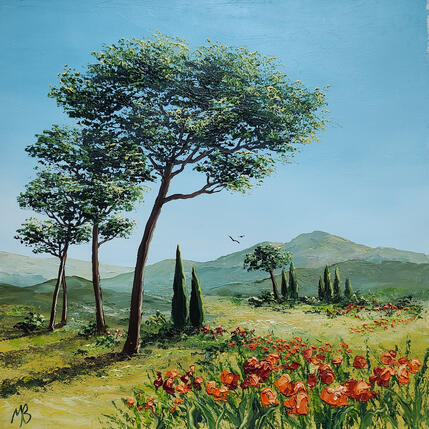 Peinture Ode à la vie en Provence par Blandin Magali | Tableau Figuratif Huile Paysages