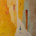 Peinture Las 12:00 AM par Tomàs | Tableau Abstrait Urbain Huile