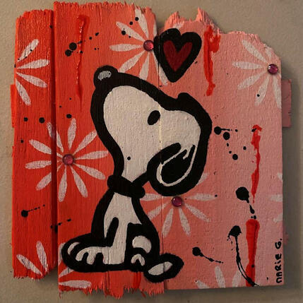 Gemälde F1  LOVE von Marie G.  | Gemälde Pop-Art Acryl, Holz Pop-Ikonen