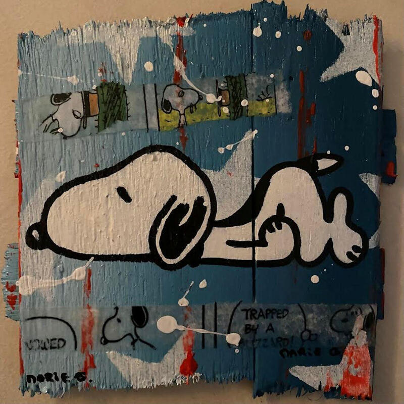 Gemälde F1  Repos von Marie G.  | Gemälde Pop-Art Pop-Ikonen Holz Acryl
