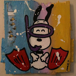 Painting F1 Plongeon by Marie G.  | Painting Pop-art Acrylic, Wood Pop icons