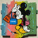 Peinture F3 Shopping par Marie G. | Tableau Pop-art Icones Pop Bois Acrylique