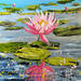 Peinture Reflet de charme. par Rey Ewa | Tableau Figuratif Paysages Acrylique