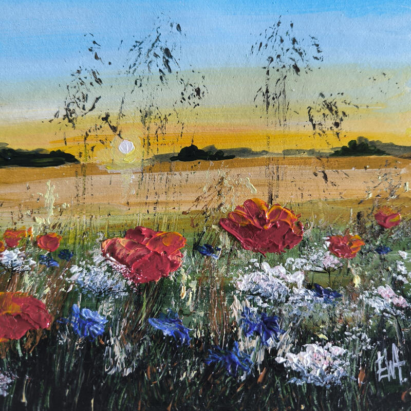 Peinture La nature en couleurs. par Rey Ewa | Tableau Figuratif Paysages Acrylique