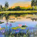 Peinture D' humeur romantique. par Rey Ewa | Tableau Figuratif Paysages Acrylique
