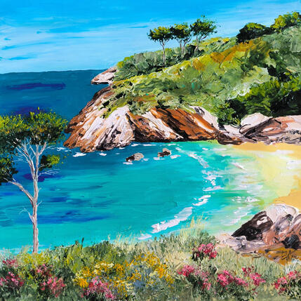 Peinture Besoin d'évasion. par Rey Ewa | Tableau Figuratif Acrylique Paysages