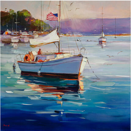 Painting Rays of Serenity by Bond Tetiana | Painting