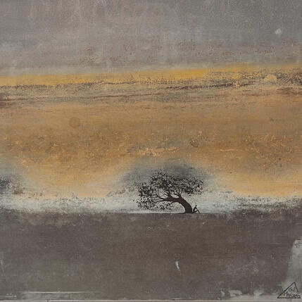 Painting Laly by Manconi Gil | Painting Subject matter Metal, Upcycling Landscapes