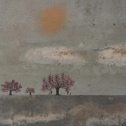 Painting Lamia by Manconi Gil | Painting Subject matter Metal, Upcycling Landscapes