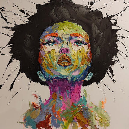 Peinture Black Love par Agusil | Tableau