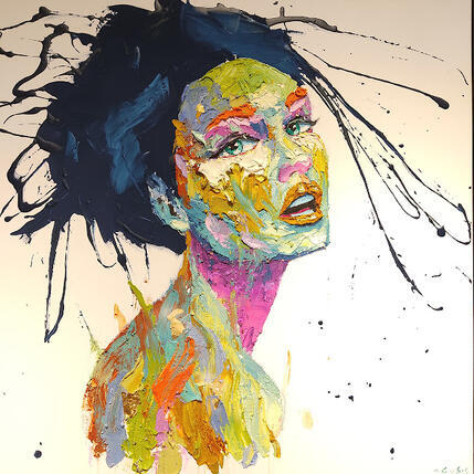 Peinture Wild Hair par Agusil | Tableau