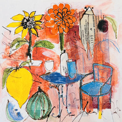 Peinture Couleurs du sud  par Colombo Cécile | Tableau