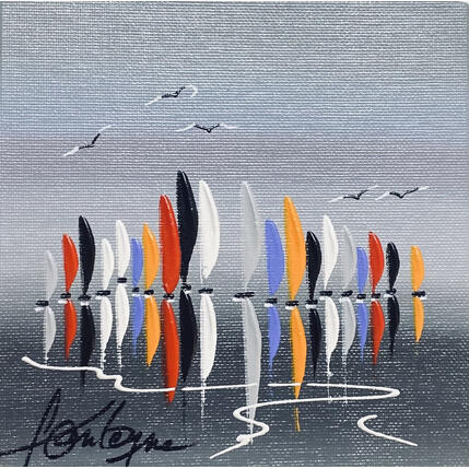 Painting Ce soir en couleur by Fonteyne David | Painting Figurative Acrylic