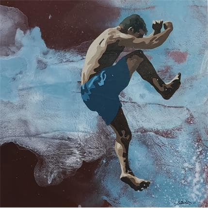 Painting Saut d'hiver by Sand | Painting Figurative Acrylic Life style