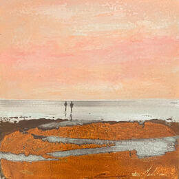 Painting Plage des 3 digues  by Mahieu Bertrand | Painting Figurative Metal Landscapes, Pop icons