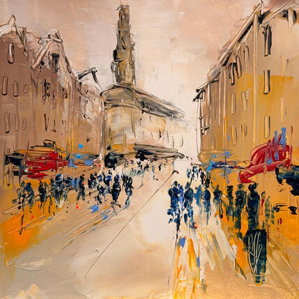 Peinture Bruges par Raffin Christian | Tableau Figuratif Huile Urbain