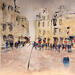 Peinture Grand Place par Raffin Christian | Tableau Figuratif Urbain Huile